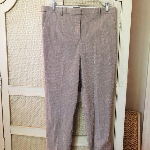 Theory Treeca 4  Seersucker Pants NWT Size 8 - Picture 3 of 7